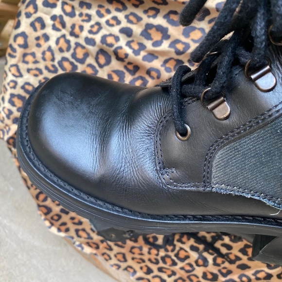 VINTAGE Steve Madden Helmet 1990s Platform Combat Boot Sz 8 - Picture 9 of 12